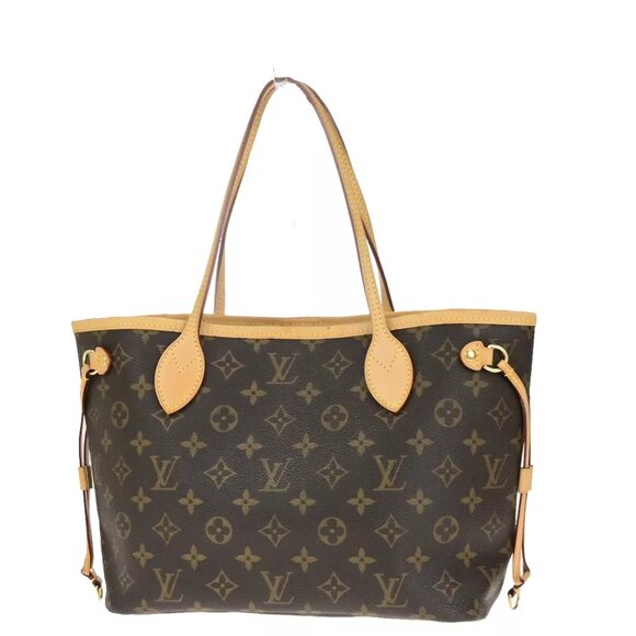 LOUIS VUITTON Neverfull PM Shoulder Tote Bag Monogram Leather BN M40155 55YG761 - Picture 1 of 16